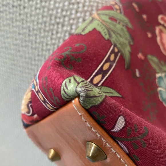 Vintage Isabella Fiore Floral Sequin Beaded Handbag Tote Flowers - Picture 13 of 14